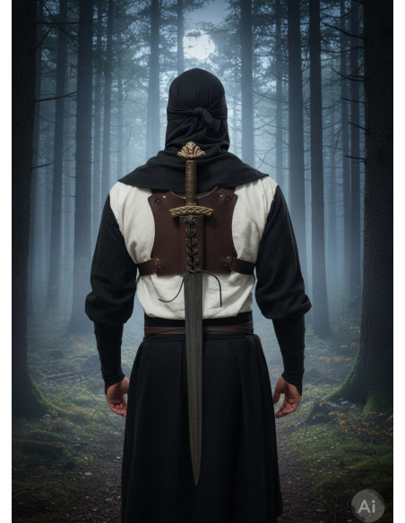 Tahalí Ninja nas costas para uma...