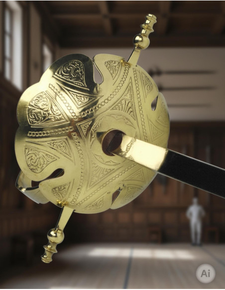 Florete de Castañeta decorativo, dourado