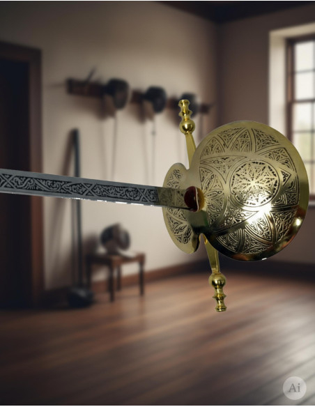 Florete de concha decorativa, dourado