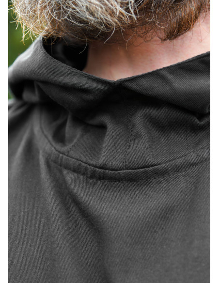 Traje de monge Anselmo cor preta-natural