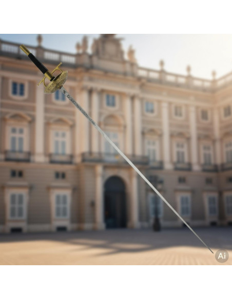 Florete espanhol decorativo, dourado