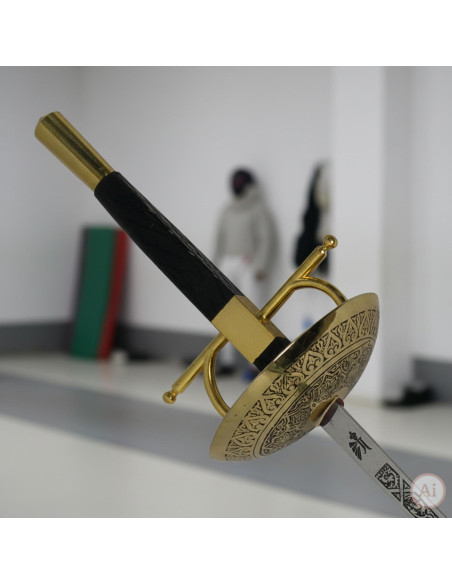 Florete espanhol decorativo, dourado