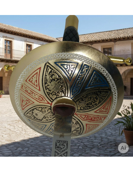 Florete espanhol decorativo, dourado