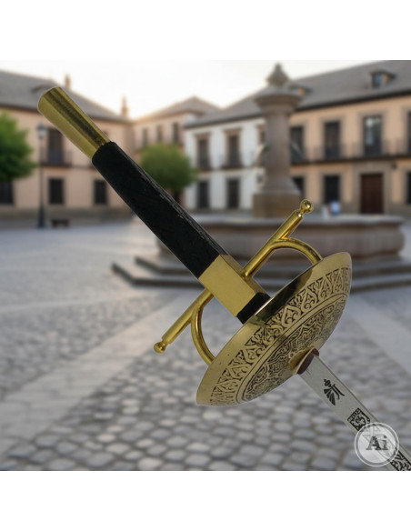 Florete espanhol decorativo, dourado