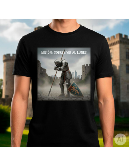 Camiseta medieval para homem, Missão:...