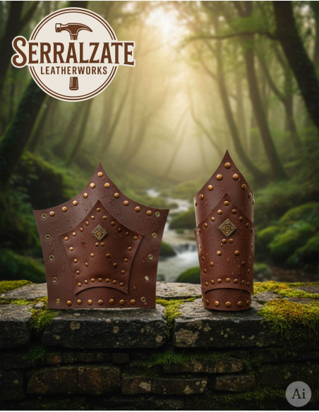 Braceletes soldado Hernán em couro...