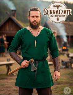 Braceletes soldado Hernán em couro marrom 2