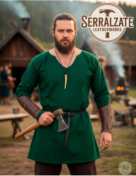 Braceletes soldado Hernán em couro...