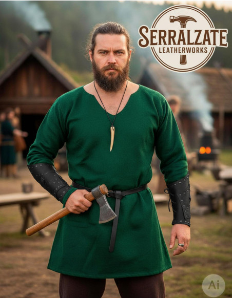 Braceletes soldado Hernán em couro preto