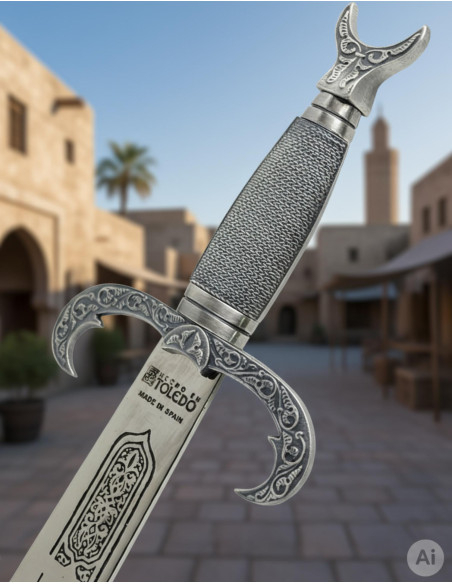 cimitarra árabe de prata