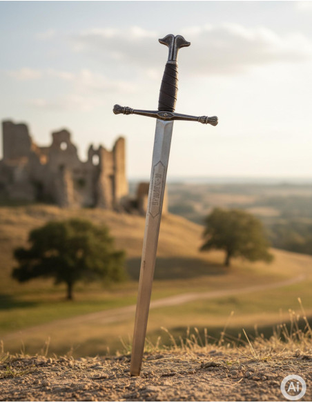 Espada Carlos V, lâmina gravada rústica