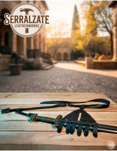 Tahalí Renascentista 6 fivelas ajustáveis, preto 2