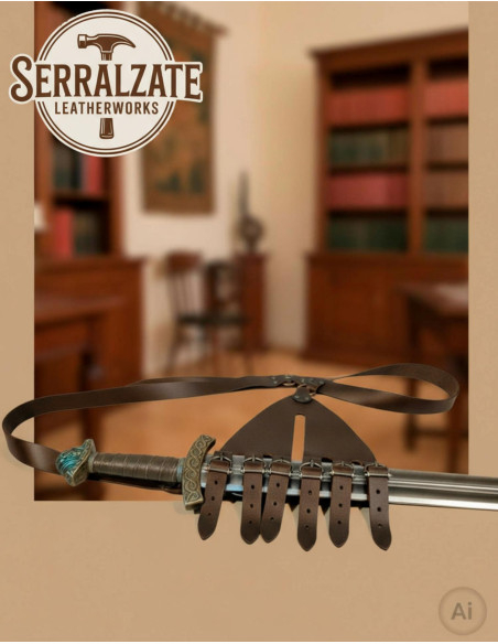 Tahalí Renascentista 6 fivelas...