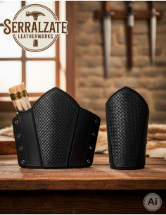 Grevas vikings escamas em couro preto 2