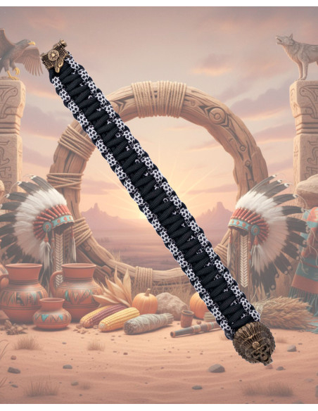 Pulseira de paracord com fecho...