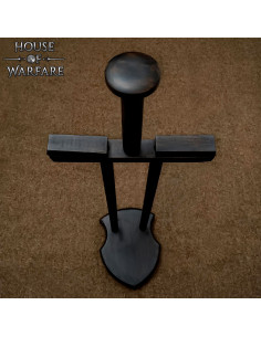 Suporte de madeira para armaduras, acabamento enegrecido 2