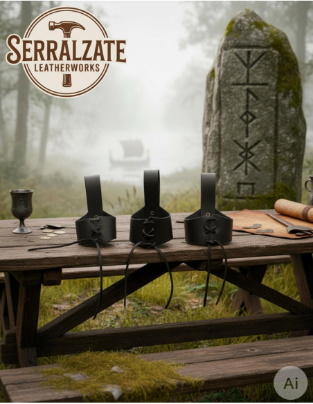 Tahali viking para levar chifre, preto