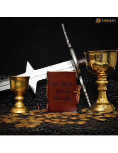 Diário medieval capa de couro design The Book of Good... 2