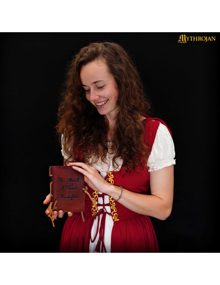 Diário medieval capa de couro design...