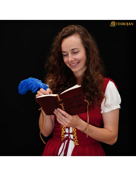 Diário medieval capa de couro design...