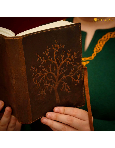 Diário medieval capa de couro design...