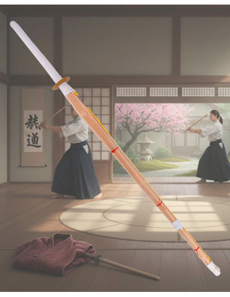 Shinnai de treinamento com cabo de...