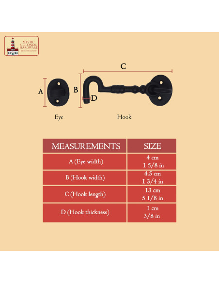 Fecho de gancho medieval preto para...