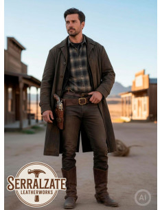 Funda de estojo Deluxe para revólveres do oeste, marrom 2