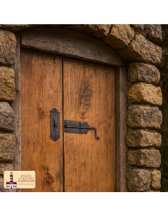 Pestana rústica forjada à mão para portas 2