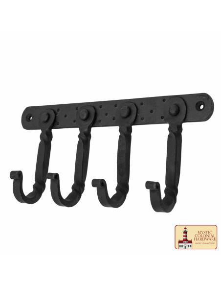 Cabideiro rústico com 4 ganchos...