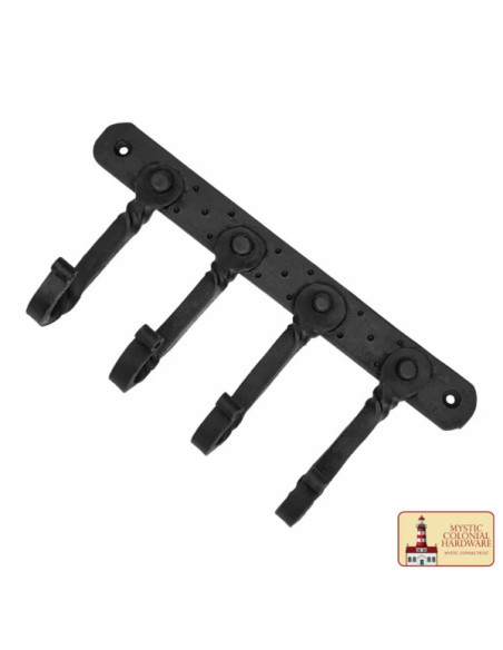 Cabideiro rústico com 4 ganchos...