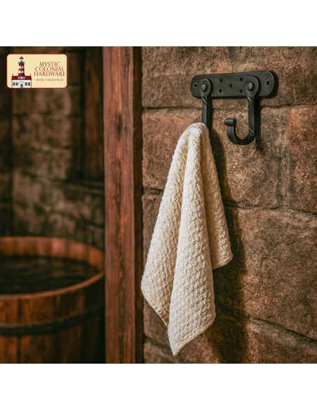 Cabideiro rústico com gancho duplo...