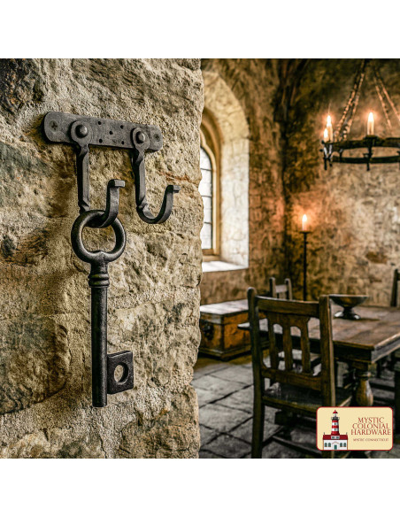 Cabideiro rústico com gancho duplo...