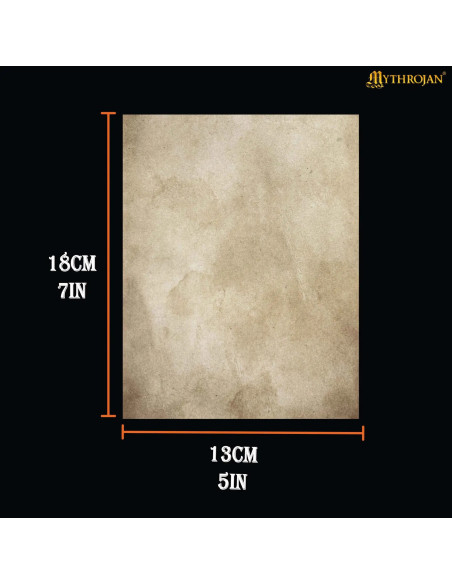 Folha Pergaminho medieval de pele de...