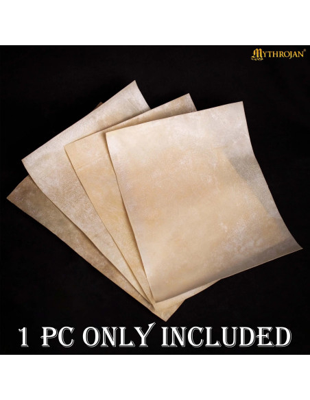 Folha Pergaminho medieval de pele de...