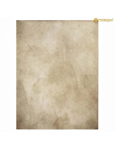 Folha de pergaminho medieval de couro...