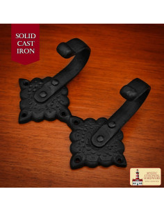 Suporte duplo rústico para pendurar na parede (13,9 x 5 cm). 2