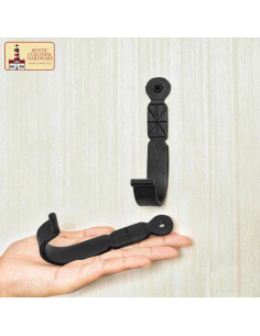 Gancho de parede rústico forjado à mão (11 x 2,2 cm.) 2