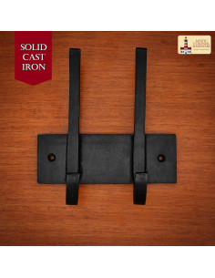 Cabideiro rústico duplo para pendurar (14,5x13,2 cm.)