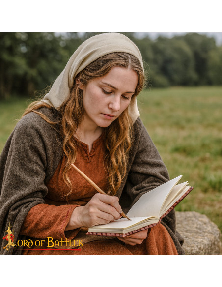 Diário medieval capa de couro...