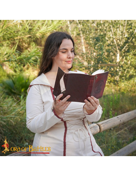 Diário medieval capa de couro design...