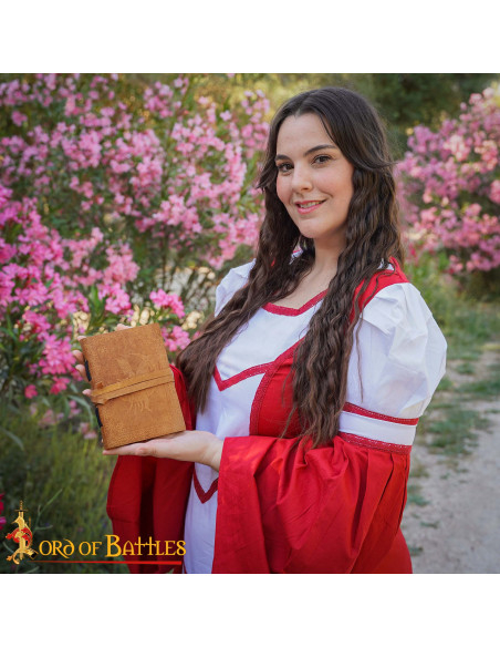 Diário medieval capa de couro design...