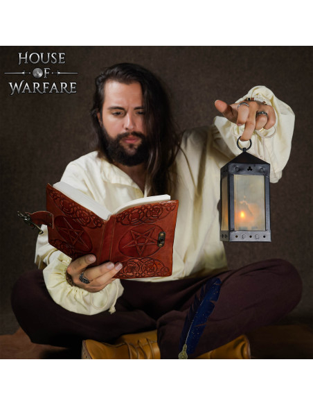 Diário medieval capa de couro design...