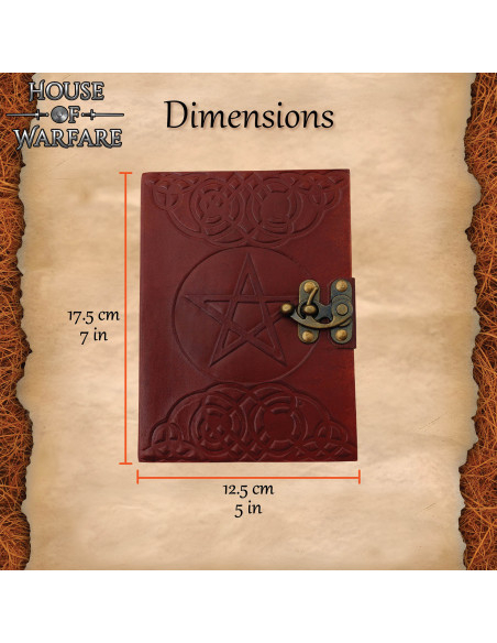 Diário medieval capa de couro design...