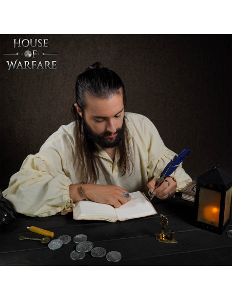 Diário medieval capa de couro design...