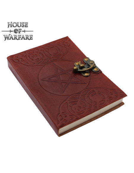 Diário medieval capa de couro design...