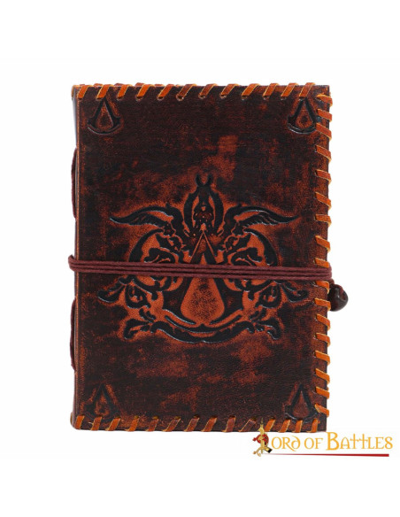 Diário medieval capa de couro design...
