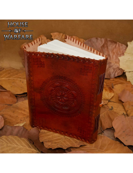 Diário medieval capa de couro design...