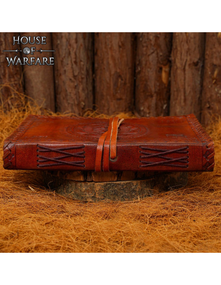 Diário medieval capa de couro design...