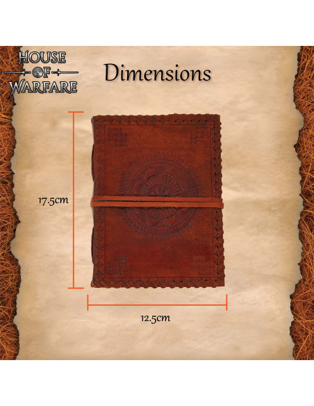 Diário medieval capa de couro design...